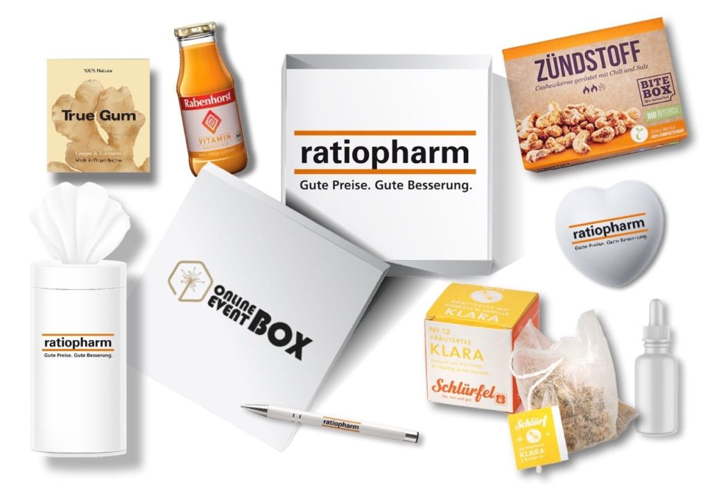 We can pack your own promotional items in our boxes and create personalised boxes in your CI.